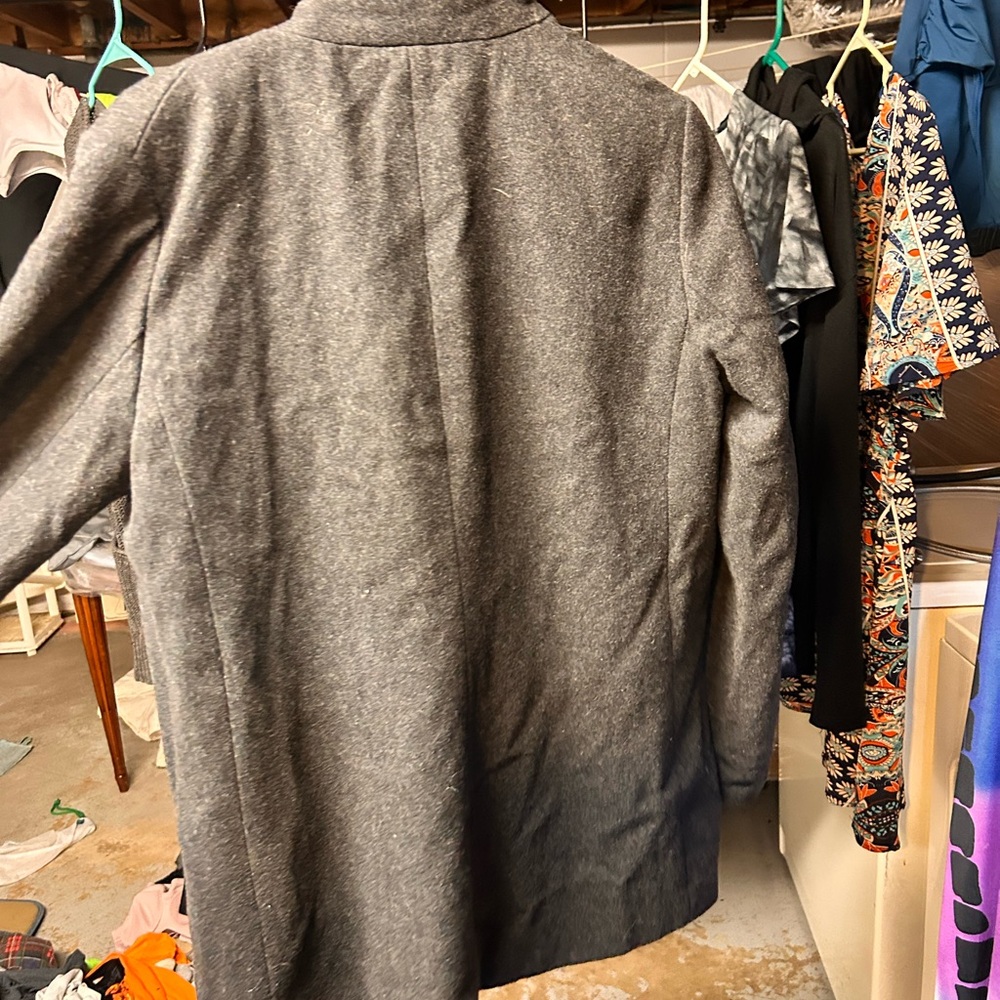 Old Navy Women's Charcoal Pea Coat - Picture 2 of 5